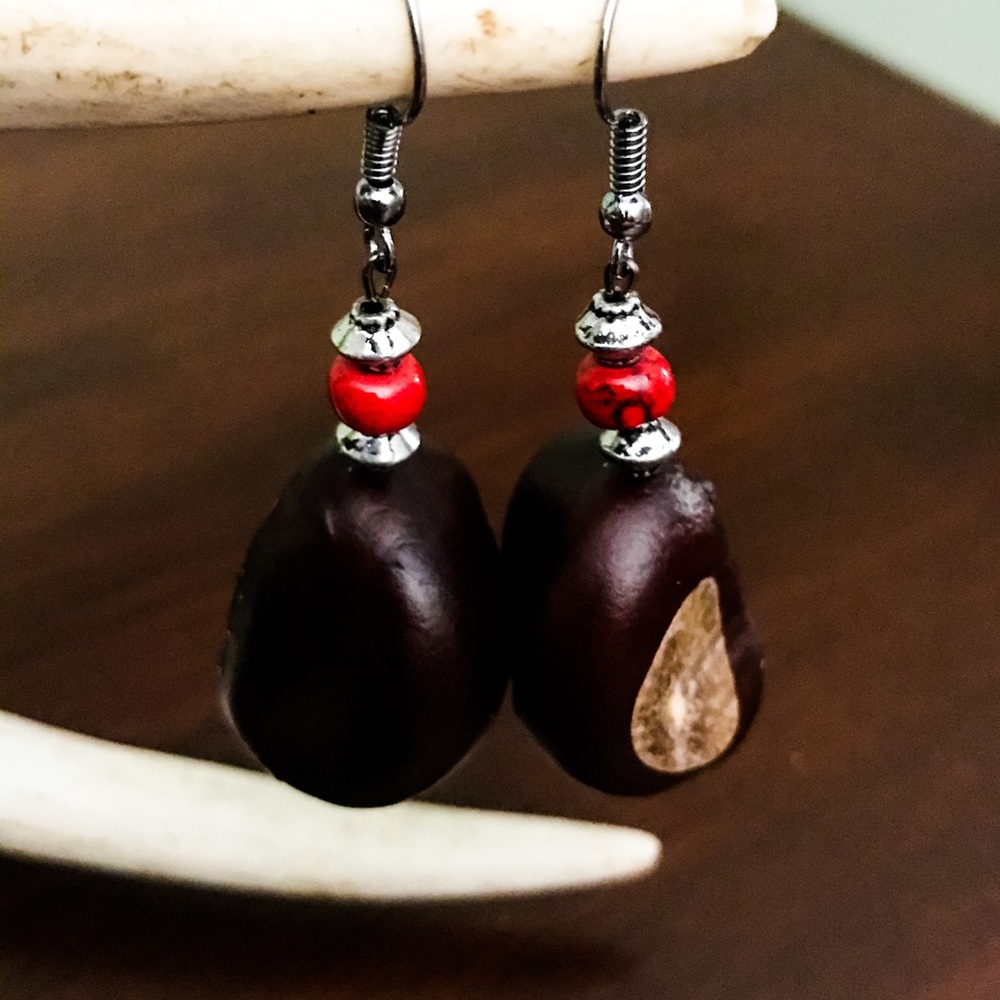 Handmade Buckeye Earrings